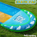 Spring Water Extra Long Slip and Water Slide for Kids Adults Backyard, 22ft Giant Inflatable Slip n WaterSlide for Heavy Duty, Summer Outdoor Water Toys with 2 Bodyboards