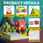 Magnetic Blocks Cubes 128PCS - STEM Cube Building Blocks & Magnet Tiles, Fidget, Montessori for Kids Ages 3-5 & 5-7 & 8-12, Magnetic Kit Cubes, Construction Magnet Toys Blocks Birthday Gifts