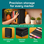 ARTISTRO Acrylic Paint Pens With Storage Bag for Calligraphy - Markers With Brush and Fine Precision Tips - Multisurface Painting for Fabric, Rock, Glass, and More