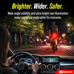 BLITZU USB-C Rechargeable Bike Tail Light 2 Pack Bright Bicycle Rear Cycling Safety Flashlight