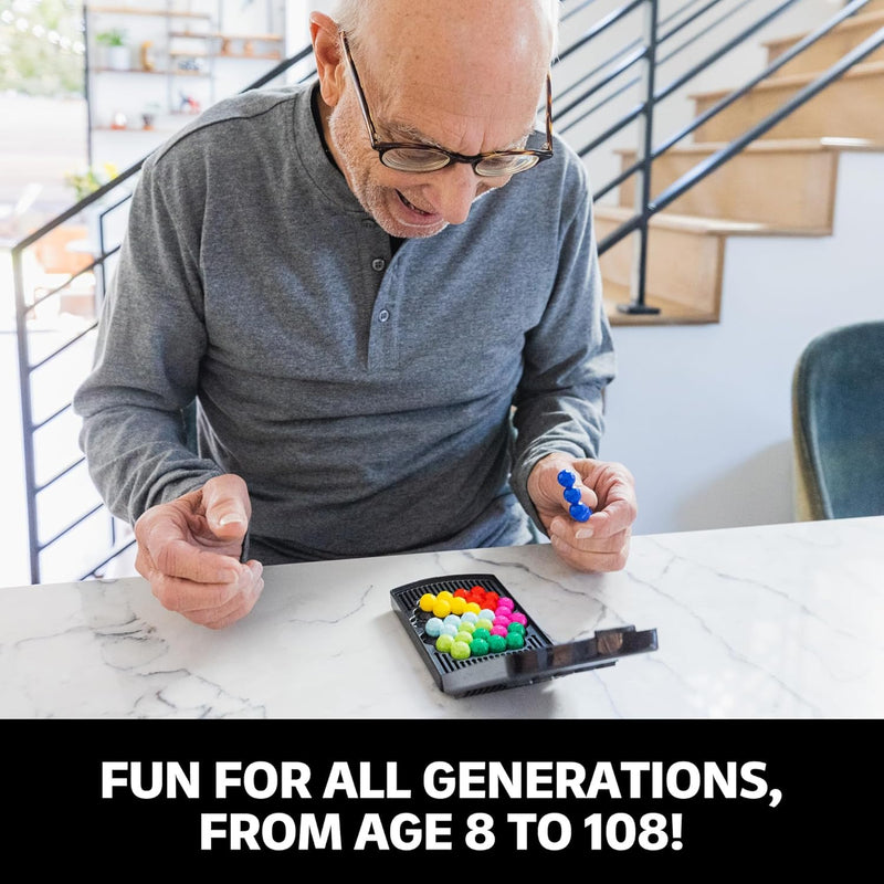 Educational Insights Kanoodle Genius 3D Brain Teaser Puzzles with 202 Advanced Challenges for Kids, Teens, and Adults, a Portable Single-Player Logic Game Enhancing Spatial Reasoning and Problem-Solving Skills.