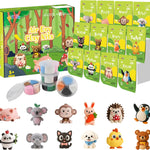 Nicella Air Dry Clay Kit, 12 Animals Modeling Clay for Kids, Model Magic Clay with Sculpting Tools and Tutorials, Safe & Non-Toxic, DIY Arts & Crafts School Projects, Home Party Favors for Boys Girls