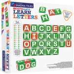 MAGNA-TILES microMAGS Learn Letters 56-Piece Magnetic Construction Set, The Original Magnetic Building Brand