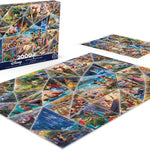Buffalo Games Thomas Kinkade Disney Collage Jigsaw Puzzle, a 2000-Piece Premium Art Collection for Adults, Showcasing Immersive Disney Scenes and Proudly Made in the USA for an Enchanting Puzzling Experience.