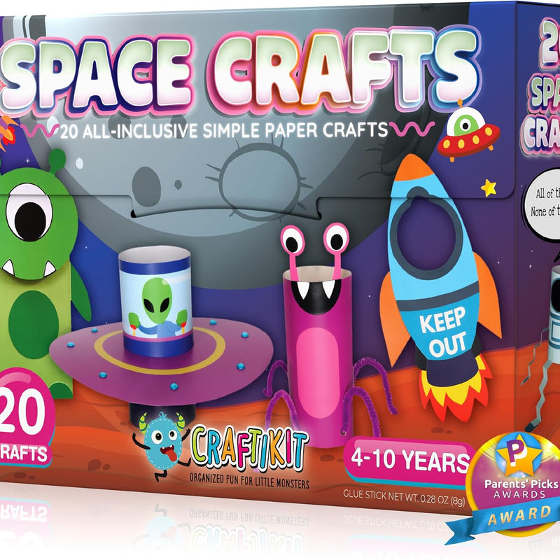 Craftikit® 20 Award-Winning Animal Toddler Arts and Crafts for Kids Ages 3-10 Years, All-Inclusive Animal Craft Kits, Fun Toddler Craft Box for Girls, Boys in Preschool