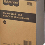 Fisher-Price baby blocks and rock-a-stack toy set for 6+ months developmental play