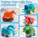 Cranes Car Toys for 1 Year Old Boy Gifts with Playmat/Storage Bag | 8 PCS Vehicles for Baby Boy Gifts,1st Birthday Gift for Toddler Boy Toys 1-2,1 Year Old Toys for Infant 12 18 Months
