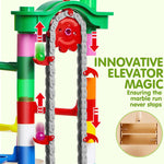 JOYIN 236Pcs Glowing Marble Run with Motorized Elevator- Construction Building Blocks Toys with 30 Glow in The Dark Plastic Marbles, STEM Toy for Boys and Girls, Birthday Gift, Easter Basket Stuffers