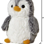 Aurora® Playful Pompom Penguin™ Mini Stuffed Animal - Vibrant Companions for Warm Cuddles - Perfect for Adults, Kids, and Birthdays - Gray 6 Inches