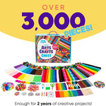 Blue Squid 3000+ pcs Arts and Crafts Supplies for Kids | Craft Kit Box for Kids Age 4-5, 4-8, 6-8, 8-12 | Craft Supplies & Materials Crafts Set Toys Art Box Gifts for Girls Boys Bulk Art Kit