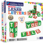 MAGNA-TILES microMAGS Learn Letters 56-Piece Magnetic Construction Set, The Original Magnetic Building Brand