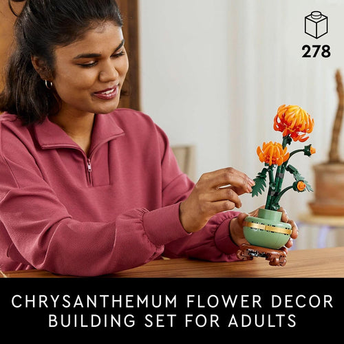 LEGOTM Botanicals Chrysanthemum Building Set for Adults - Artificial Flower - Dinner Table Centerpiece & Decoration Gift