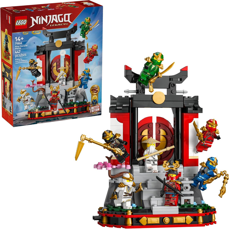 LEGO NINJAGO Ninja Character Display 15th Anniversary Building Toy for Kids Ages 14+, 71866