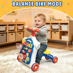 HYES 5 in 1 Baby Push Walker for Baby Boy, Blue | Activity Center Learning to Walk, Sit to Stand, Early Learning Push Toys for Infant, Walking Toys Gift for Toddler Boys