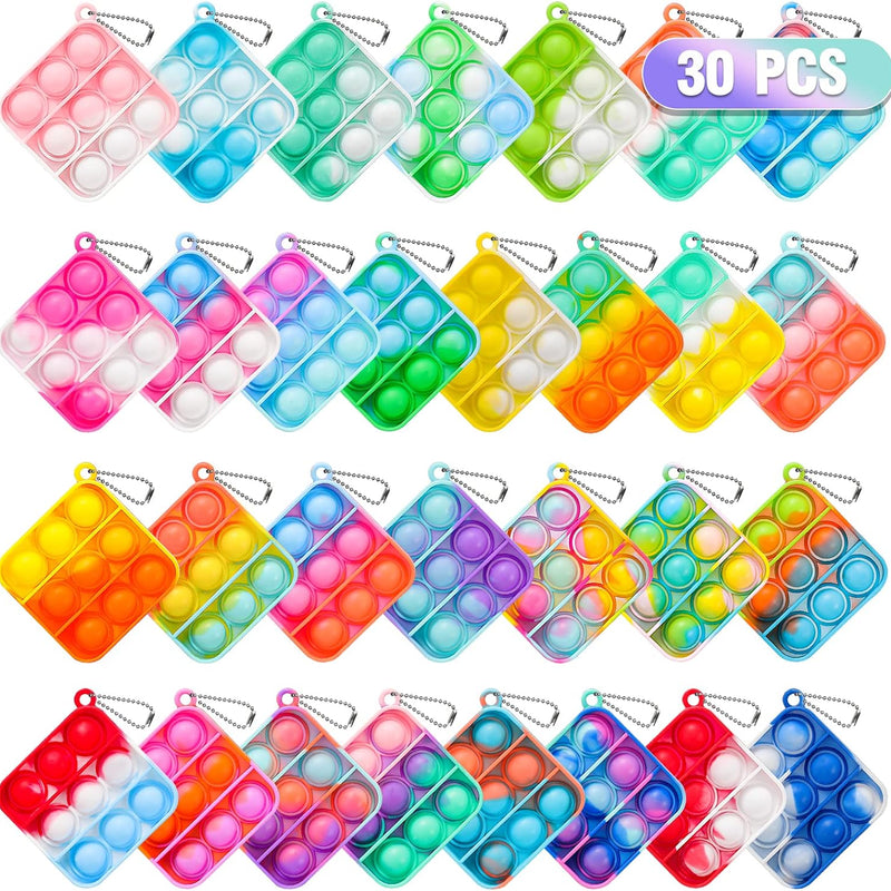 pop fidget toys for kids 4-8 8-12 mini pop keychain bulk party favors classroom prizes