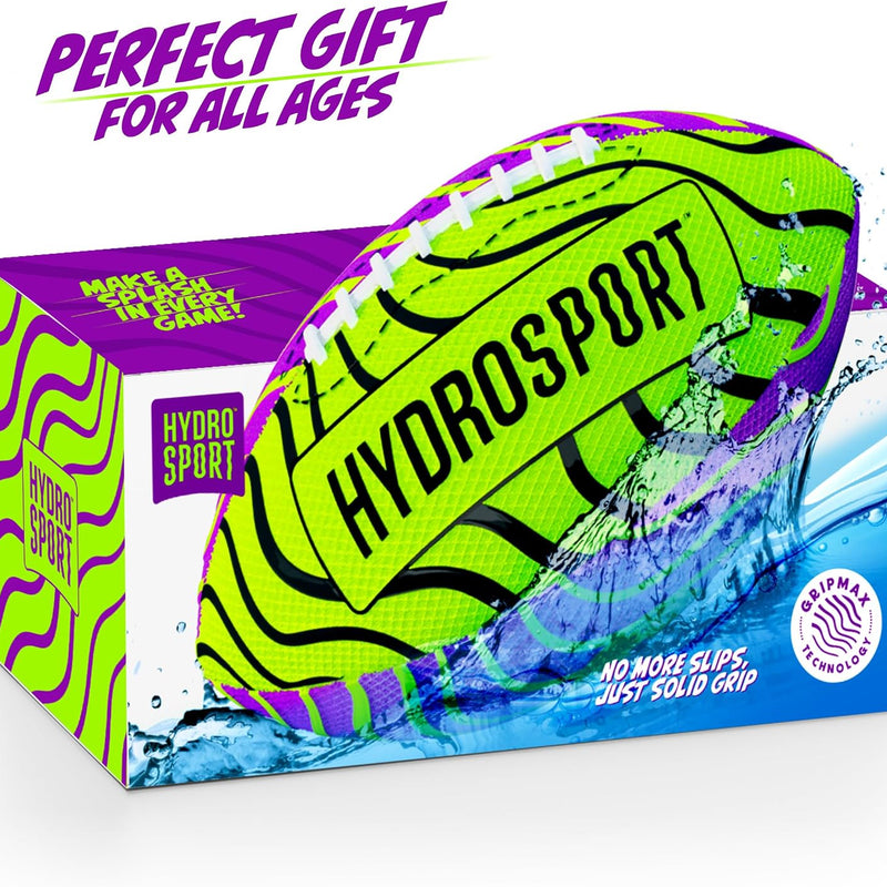 HydroSport Water Football for Pool, Beach, Lake - Waterproof Pool Toys for Kids Ages 8-12 - Teen Boys Gift - Swimming Balls Sports - Family, Teens Boys & Adults Fun - Outdoor Accessories