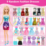 ENOCHT Doll Clothes and Accessories Including 5 Wedding Gowns 9 Fashion Dresses 3 Tops 3 Pants 1 Evening Dresses 2 Swimsuits Bikini 20 Hangers 18 Shoes and 22 Accessories Toys for 11.5 inch Doll