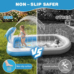 Splash Pads for Toddlers 1-3, Dolphin Toy Sprinkler for Kids, Outdoor Play Mat for Babies, 68" Backyard Inflatable Kiddie Pool, Splash Pad for Kids Ages 4-8, Birthday Gifts for 1 Year Old Boy Girl