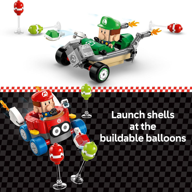 LEGO Super Mario: Mario Kart Baby Mario vs. Baby Luigi Collectible Toy Building Set