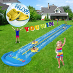 Extra Long Water Slide for Kids Adults, 32.8 FT Inflatable Slip Water Slides for Kids Backyard, Heavy Duty Slide with 2 Boards Double Lane Lawn Slides for Boy Girl Outdoor Water Play