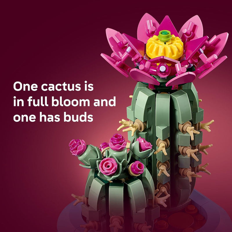 LEGO Botanicals Flowering Cactus Building Set for Kids, Ages 9+, Gift for Birthdays, Cactus Room Decor for Display