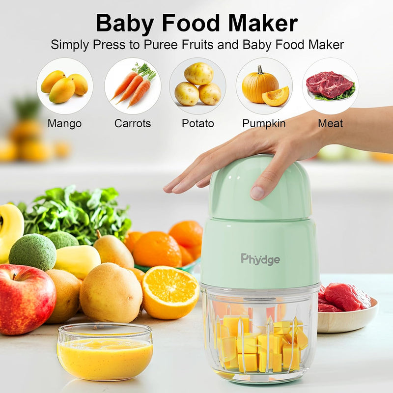 Baby Food Maker for Baby Puree Foods Fruit Vegetable Meat | 10oz Baby Food Blender,10-Second Quick Soft Food Prep for Baby,Food Processor for Fruit,Vegetable,Meat,Easy to Clean