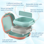 Bentgo Chill Mini Leak-Proof Lunch Box – Built-In Ice Pack Keeps Food Cold, 2.7-Cup Capacity for Snacks or Sandwich, 3 or 4 Compartments, PFAS & BPA-Free, Ideal for Adults & Kids 3+ (Seaside Papaya)