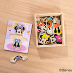 Disney Minnie Mouse Mix-and-Match Dress-Up Puzzle - 18 Piece Wooden Educational Toy for Toddlers Ages 3+ with Storage Case