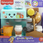 Fisher-Price Toddler Toy Laugh & Learn Coffee Café Musical Playset with Educational Songs & 10 Pretend Play Pieces for Kids Ages 18+ Months​