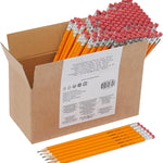 Amazon Basics Wood-Cased #2 Pencils for Writing, Drawing and Sketching, Pre-sharpened, HB Soft Lead with Erasers, Teacher Supplies, 150 Count, Yellow