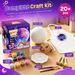 Paint Your Own Moon Lamp Kit, 3D Moon Night Light, Crafts for Kids Age 4-12 | Arts and crafts kit for kids ages 8-12, space art supplies, birthday gifts for boys and girls 4-12, kids painting kit