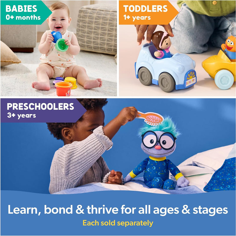 Ms. Rachel Herbie's 1-2-3 Roll! Toy Car with Click-in Figure & Pull Back Action, for Toddlers 1-3Y+