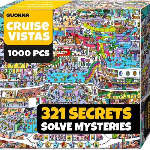 QUOKKA 1000 Piece Puzzle for Adults Cruise Vistas – Jigsaw Puzzles for Adults 1000 Pieces Premium Box Packaging - Extra Fun Challenges - Stunning Scenic Animal - Perfect for Relaxation & Gift Giving