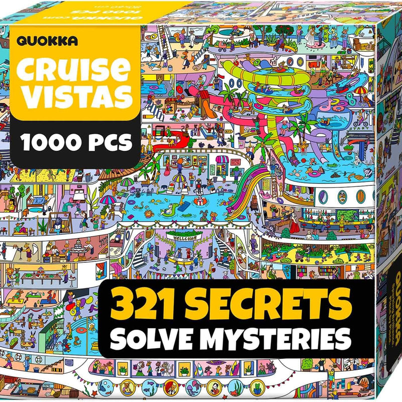 QUOKKA 1000 Piece Puzzle for Adults Cruise Vistas – Jigsaw Puzzles for Adults 1000 Pieces Premium Box Packaging - Extra Fun Challenges - Stunning Scenic Animal - Perfect for Relaxation & Gift Giving