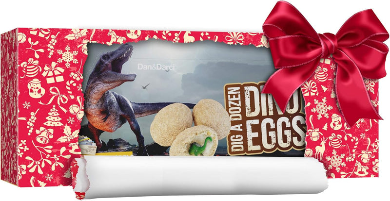 Dan&Darci Dig a Dozen Dino Egg Kit for 3-12 year olds, 12 Eggs & Surprise Dinosaurs, Science STEM Activities - Dinosaur Toys Gift