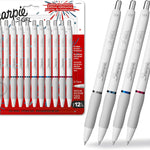 Sharpie S-Gel Gel Pens, Medium Point (0.7mm), Assorted Fashion Barrels, Black Ink, 12 Count - Office, Teacher, School Supplies