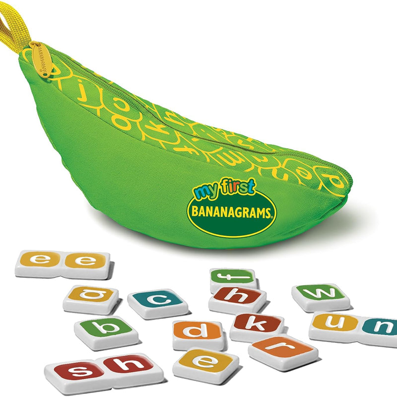 Bananagrams Classic Word Game for Families and Travel, 144 Letter Tiles