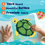 jackinthebox Poke Art Ocean Craft Kit for Kids, Boys & Girls Toys, Ages 4-8 | 1200 fabric pieces, travel arts activities & birthday gifts, mess-free toddler, age 4 5 6 7 8 9 year old, flower pressing