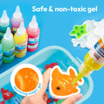 Klever Kits Glow-in-The-Dark Water Gel Kit, Magic Fairy Water Pets Toy Kit with 10 Gels(7 Glow-in-The-Dark Gels), 12 Molds, Preserving Bottle, DIY Squishy Maker Craft Kits, Arts and Crafts for Kids