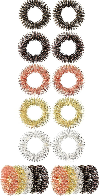 Mr. Pen- Spiky Sensory Rings, 10 Pack, Jewel Tones, Stress Relief Fidget Sensory Toys, Fidget Ring for Anxiety, Massager, Individuals with BFRB, ADHD and Attention Disorder