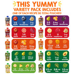 Happy Baby Organics Stage 2 Baby Food Pouches, Gluten Free, Vegan & Healthy Snack, Clearly Crafted Fruit & Veggie Puree, Fruit & Veggie Variety Pack, 4 Ounces (Pack of 10), Amazon Exclusive