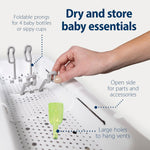 Dr. Brown's Sink Caddy for Baby Bottles and Parts with Two Brush Holders, Over the Sink Kitchen Storage, Drying Rack, and Organizer, BPA-Free