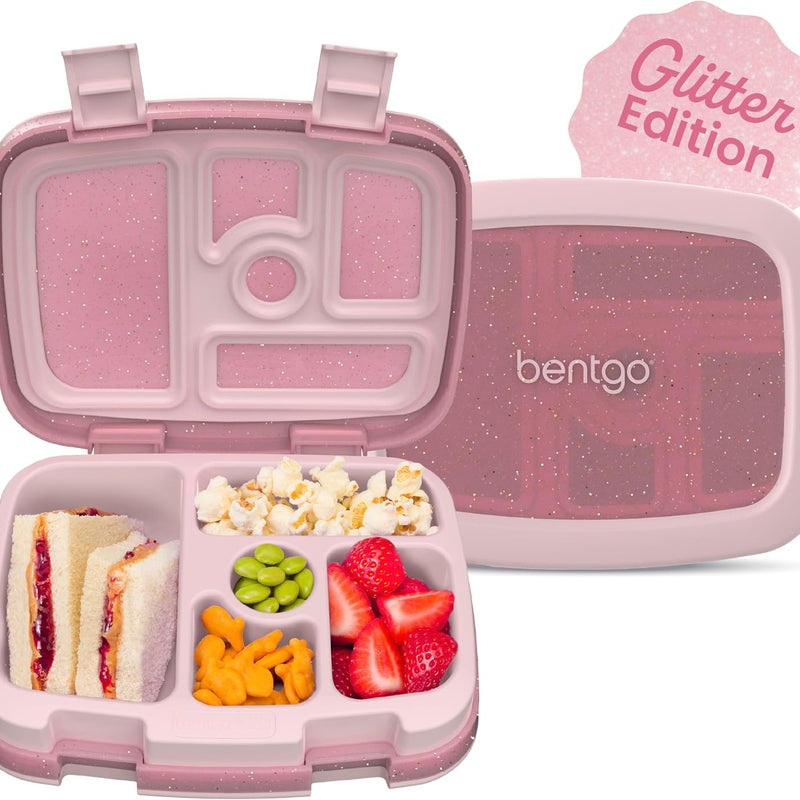 Bentgo Kids Bento-Style 5-Compartment Leak-Proof Lunch Box - Just-Right Portions for Ages 3 to 7, Durable, Drop-Proof, Dishwasher Safe, PFAS & BPA-Free & Made with Food-Safe Materials (Blue)