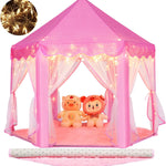Monobeach Princess Tent Girls Large Playhouse Kids Castle Play Tent with Star Lights Toy for Children Indoor and Outdoor Games, 55'' x 53'' (DxH)