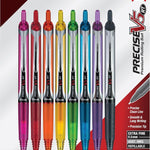 Pilot Precise V5 RT Refillable & Retractable Rolling Ball Pens, Extra Fine Point Pens, 0.5 mm, Assorted, Pack of 7 - Ideal for School, Journaling & Office Writing