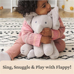 GUND Flappy the Elephant Singing Plush Toy for Babies 0 and Up, Gray, 12"