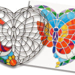 Melissa & Doug Stained Glass Made Easy Activity Kit: Butterfly - 140+ Stickers Kids Sticker Stained Glass Craft Kit; Sun Catchers for Kids Ages 5+