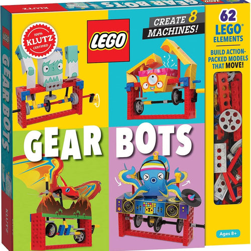 LEGO Technic bricks and papercraft STEM activity kit, physics-driven kinetic creatures for kids 8-12, 64-page book