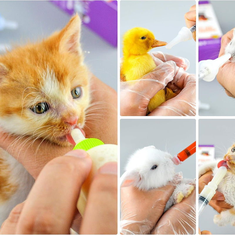 Puppy Kitten Bottle for Nursing, Newborn Baby Dog Cat Rabbit Feeding Feeder