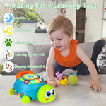 KWYZ Musical Turtle Crawling Toy - Light & Sound Baby Tummy Time Toys for 6-18 Months